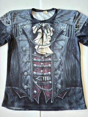 Gothic 3D Armor Print T-Shirt – Men’s Size L